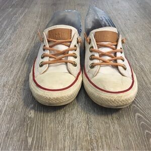 Converse Canvas Sneakers with Red Accent